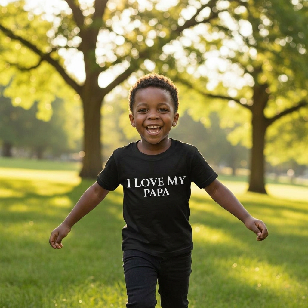 "I Love My Papa" Children's Short sleeve Unisex t-shirt