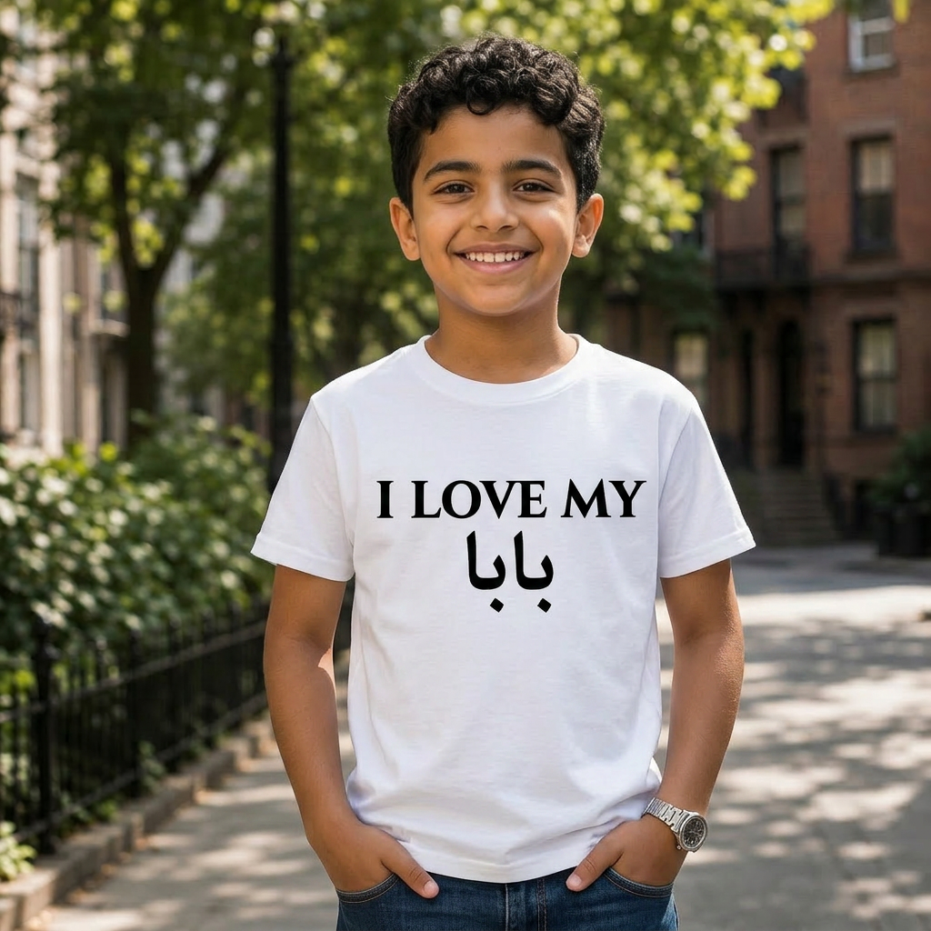 "I Love My بابا" Children's Short sleeve Unisex T-shirt